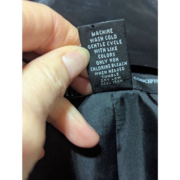 iNC International Concepts Women's Black Solid Ruffle Neck Blazer Jacket Size PS - Picture 7 of 7